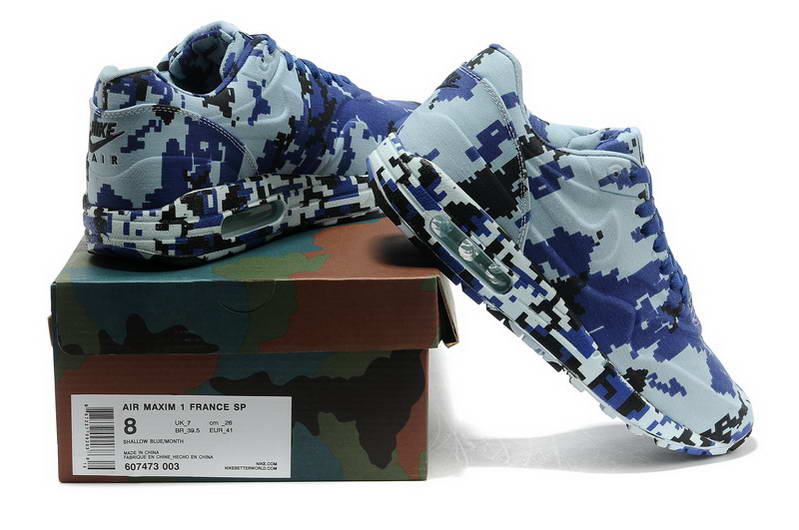 Air Max 87 Chaussures Hommes Jungle camouflage numerique Bleu Noir (3)